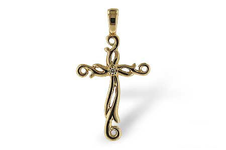 A061-31495: CROSS PENDANT .01 BR