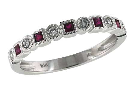 A151-34268: LDS WED RG .18 RUBY .30 TGW