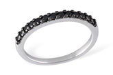 A240-39704: LDS WED RG .29 BLK DIAS TW