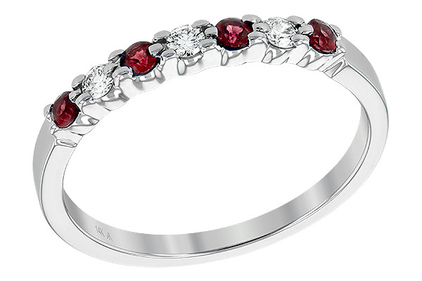A240-44222: LDS WED RG .18 RUBY .28 TGW