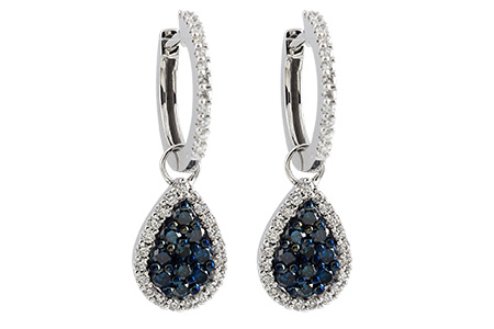 A241-36040: EARR .50 BLUE DIA .95 TW