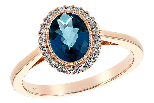 A244-01477: LDS RG 1.27 LONDON BLUE TOPAZ 1.42 TGW