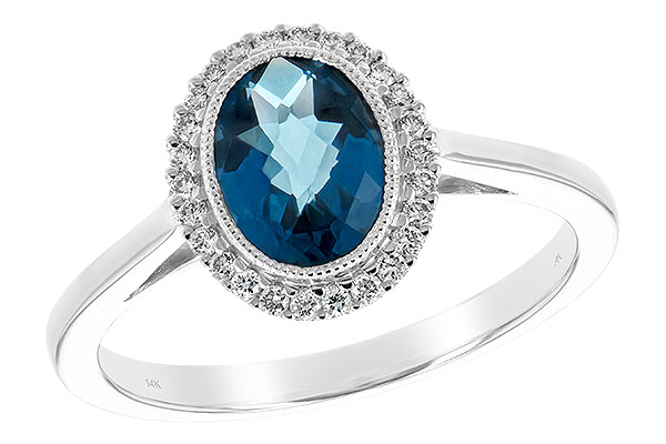 A244-01477: LDS RG 1.27 LONDON BLUE TOPAZ 1.42 TGW