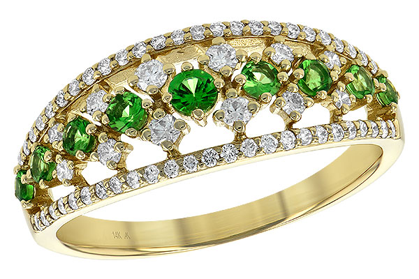 A244-91504: LDS RG .35 GREEN GARNET .67 TGW