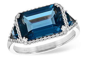 A244-93313: LDS RG 4.60 TW LONDON BLUE TOPAZ 4.82 TGW (12x8MM)