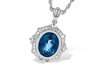 A244-98740: NECK 3.00 LONDON BLUE TOPAZ 3.16 TGW