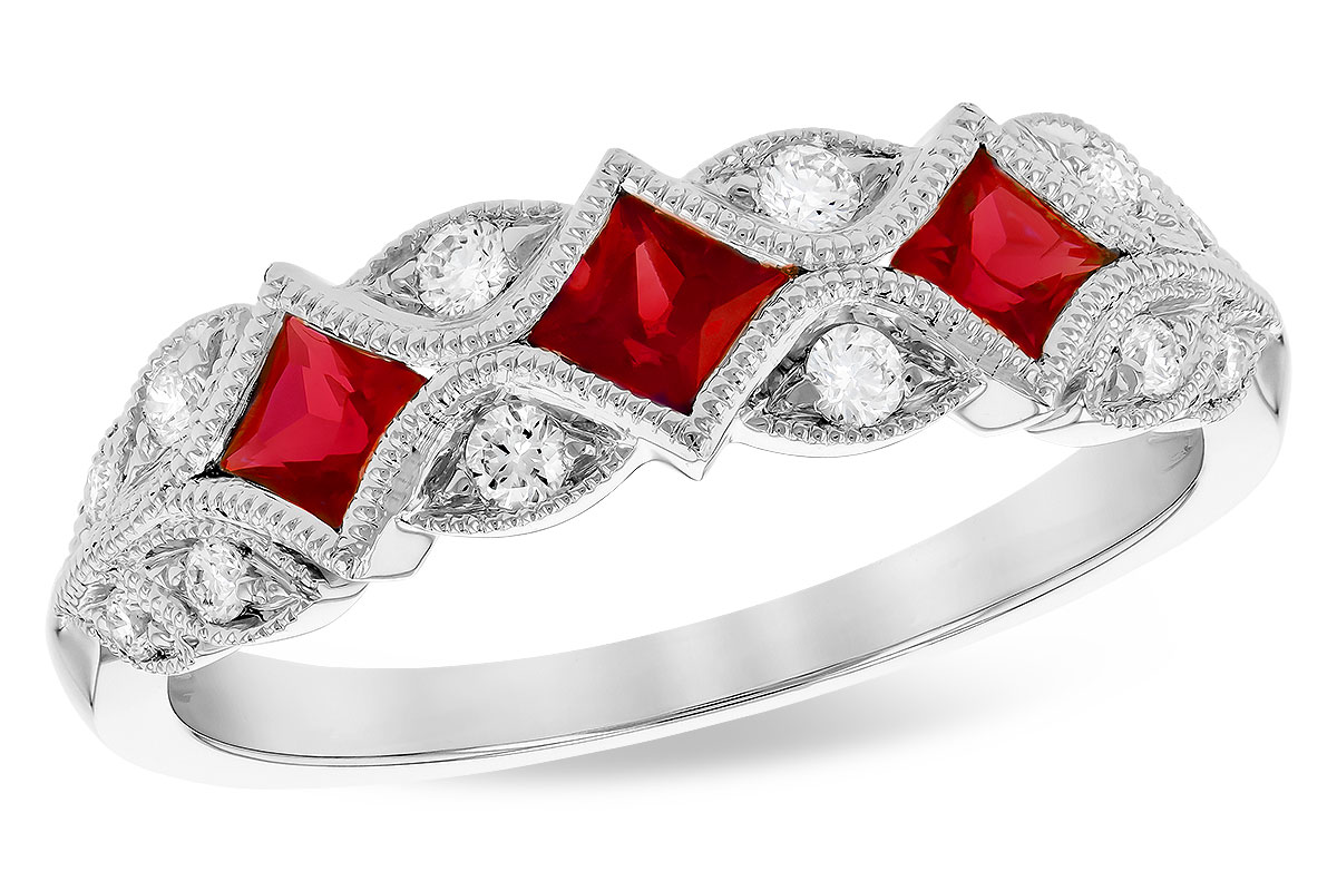 A327-66977: LDS WED RG .55 TW RUBY .70 TGW