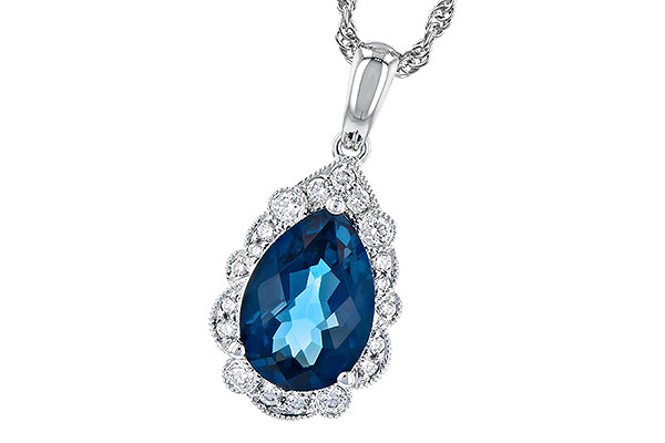 A327-70622: NECK 2.25 LONDON BLUE TOPAZ 2.40 TGW (10x7 PS)