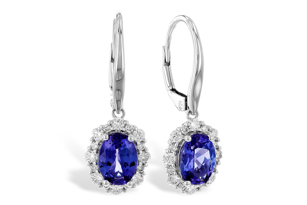 A328-59640: EARR 1.28 TW TANZANITE 1.72 TGW (7x5 OVAL)