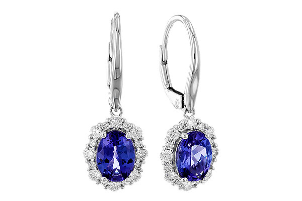 A328-59640: EARR 1.28 TW TANZANITE 1.72 TGW (7x5 OVAL)