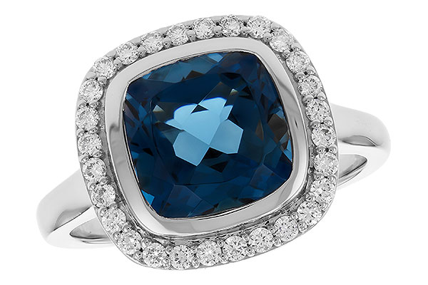 A328-61486: LDS RG 3.85 LONDON BLUE TOPAZ 4.15 TGW (9MM LBT)