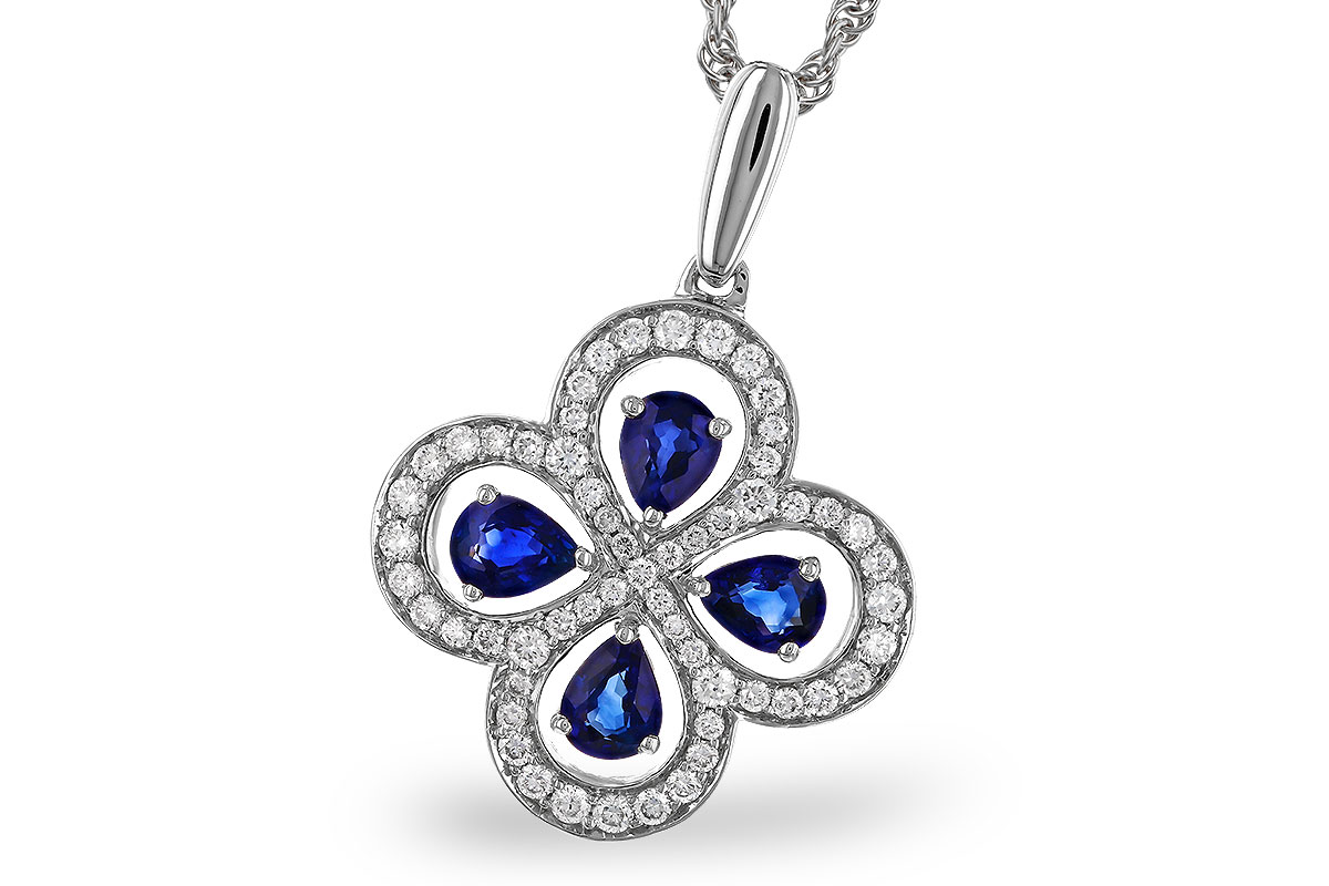 A329-47859: NECKLACE .68 SAPPHIRE TW .96 TGW