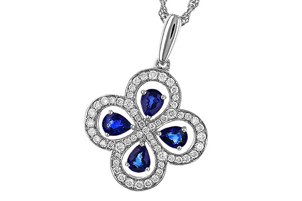 A329-47859: NECKLACE .68 SAPPHIRE TW .96 TGW