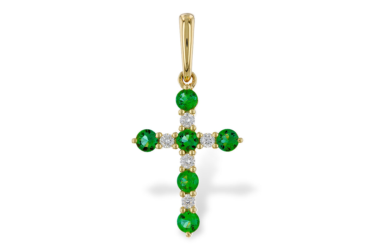 A329-47868: PENDANT .27 TW EMERALD .35 TGW