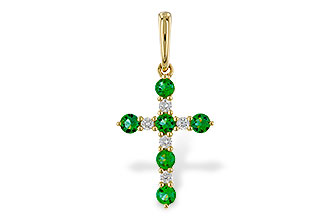 A329-47868: PENDANT .27 TW EMERALD .35 TGW