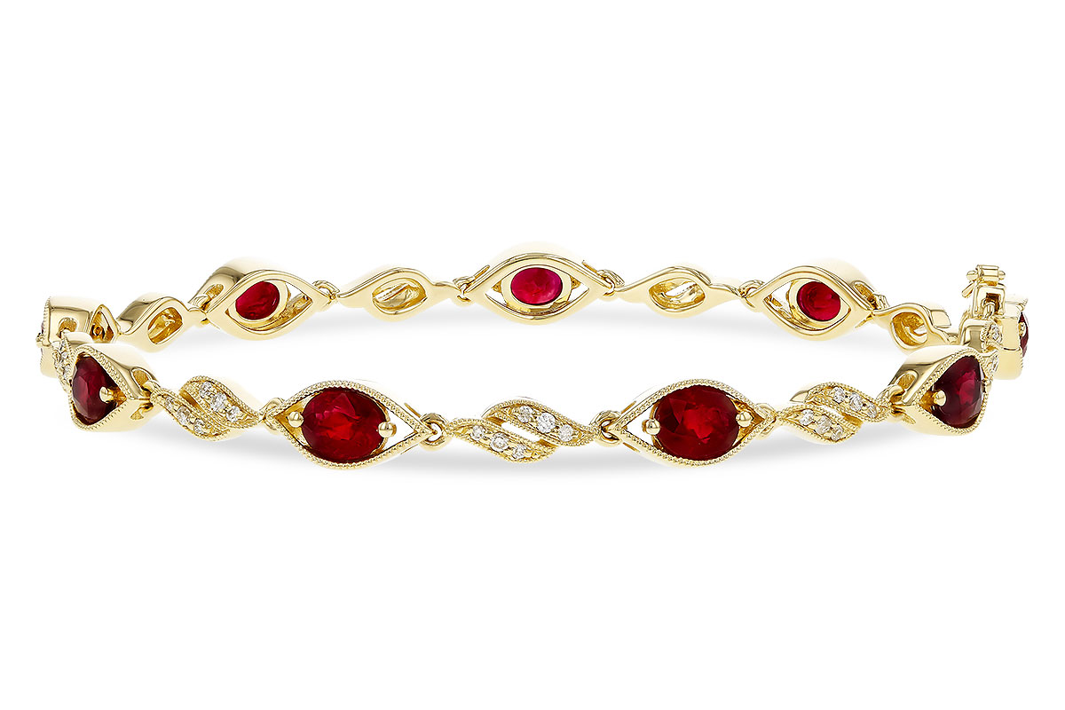 A329-47904: BRACELET 3.68 RUBY 3.92 TGW (7")