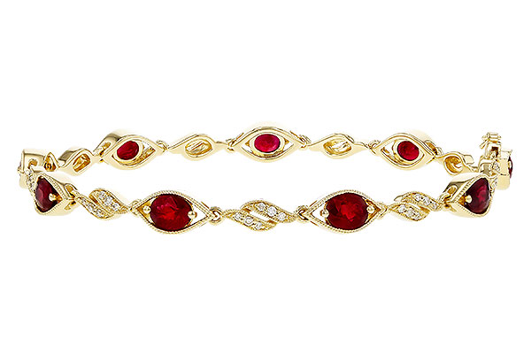 A329-47904: BRACELET 3.68 RUBY 3.92 TGW (7")