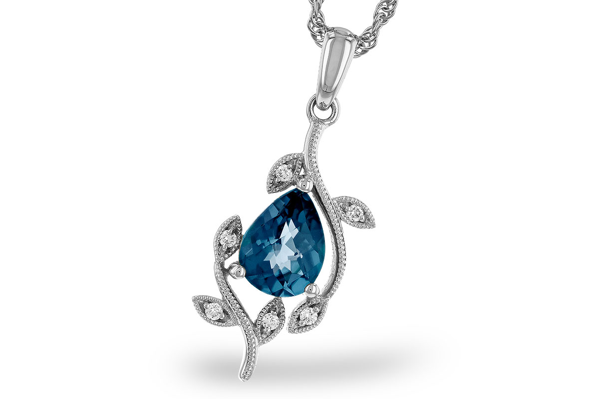 A329-49695: NECK 1.20 LONDON BLUE TOPAZ 1.25 TGW (8x6MM LBT)