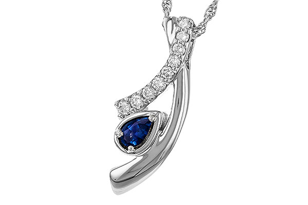 A329-51459: NECKLACE .23 SAPP .40 TGW (5x3 SAPP)