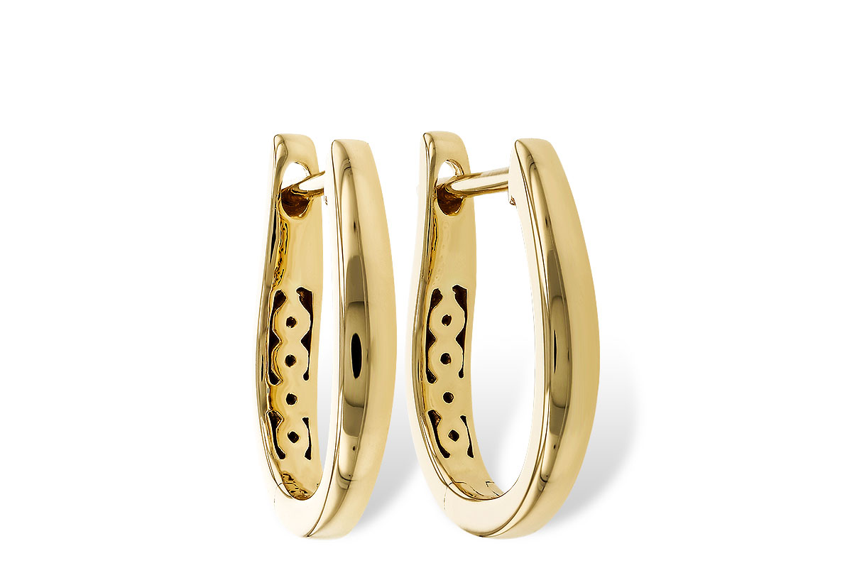 A329-51522: GOLD EARRINGS (15MM)
