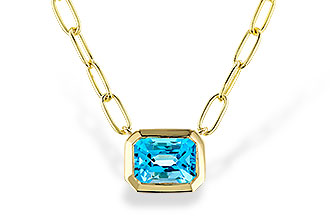 A329-51531: NECKLACE 1.20 SWISS BLUE TOPAZ (18")