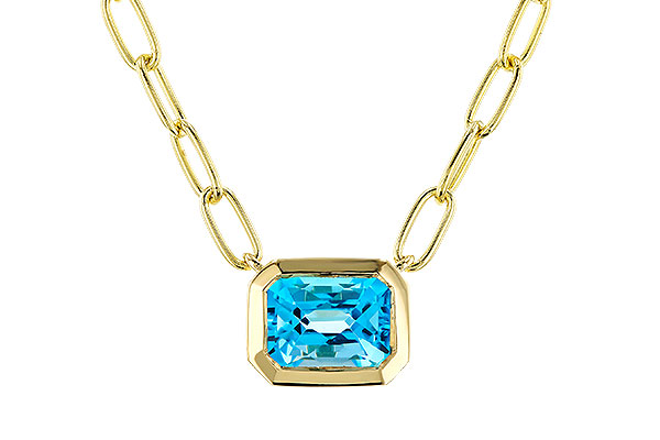 A329-51531: NECKLACE 1.20 SWISS BLUE TOPAZ (18")