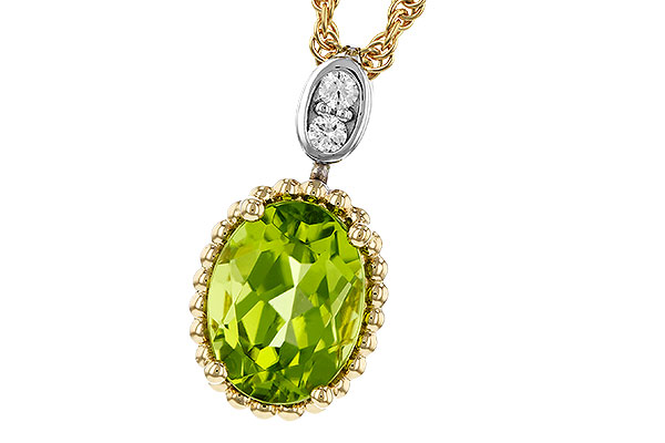 A329-53340: NECKLACE 1.22 PERIDOT 1.25 TGW (8x6MM OV)