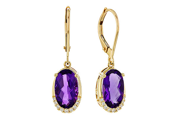 A329-53359: EARRINGS 2.70 TW AMETHYST 2.78 TGW (10x6MM OV)