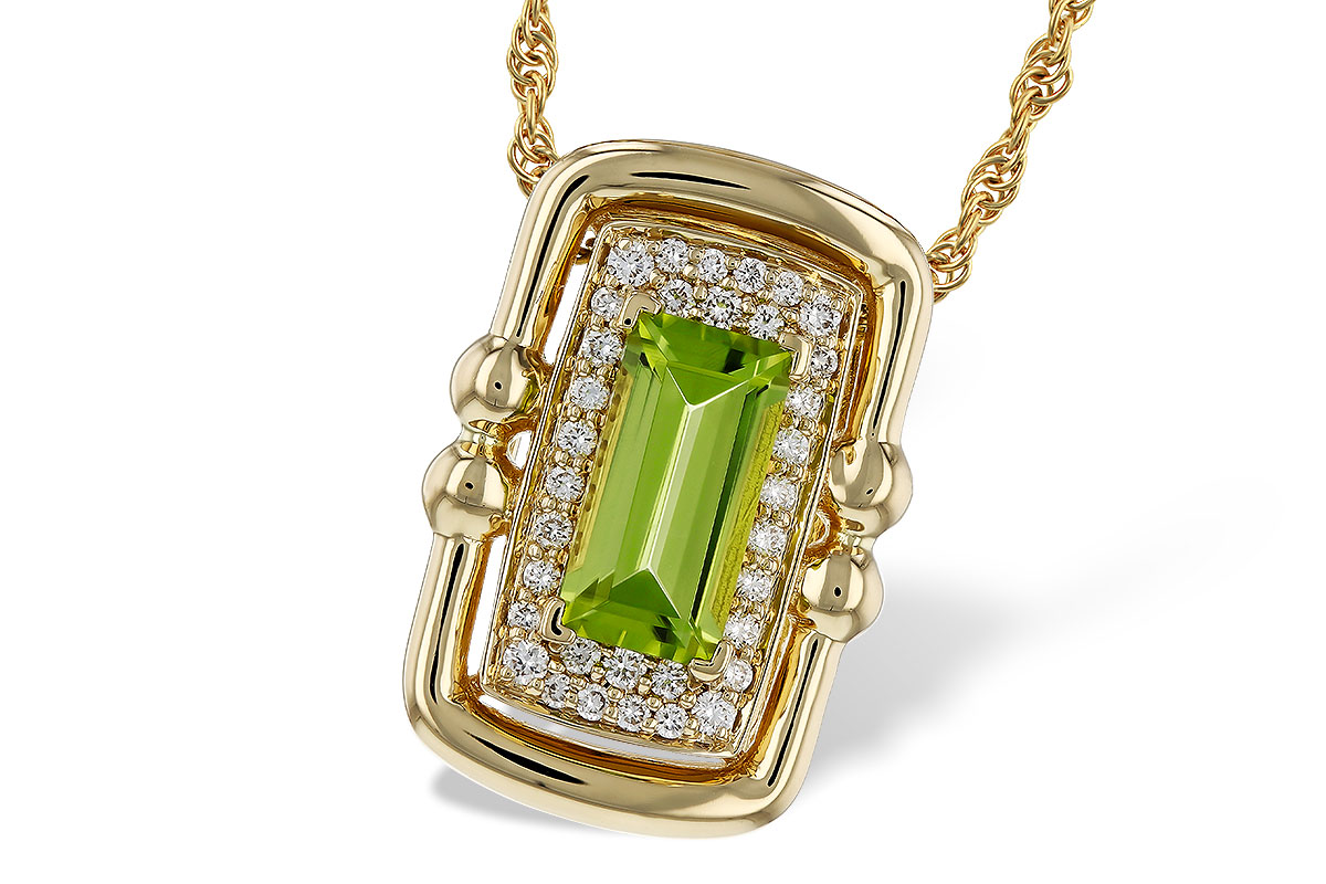 A329-54213: NECKLACE .72 PERIDOT .84 TGW (8x4MM PER)