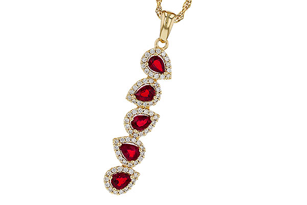A329-54268: NECKLACE .90 TW RUBY 1.14 TGW