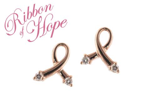 B054-99686: PINK GOLD EARRINGS .07 TW