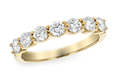 B147-69713: LDS DIA WED RG 1.00 TW (7 STONES)