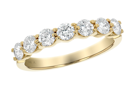 B147-69713: LDS DIA WED RG 1.00 TW (7 STONES)