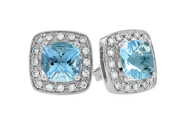 B150-41540: EARRINGS 1.55 AQUA 1.75 TGW