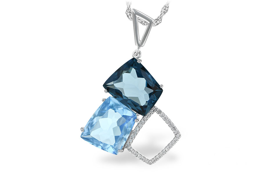 B243-16031: NECK 10.60 BLUE TOPAZ 10.73 TGW