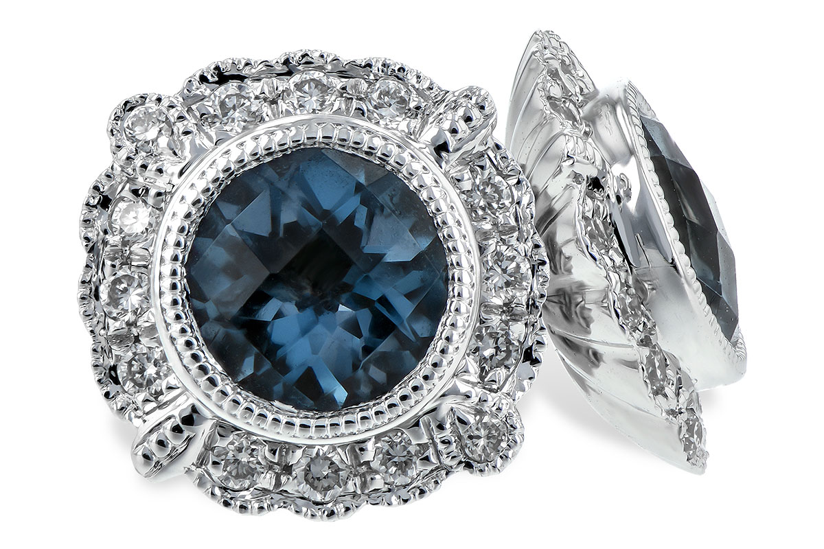 B244-02386: EARR 1.03 BLUE TOPAZ 1.17 TGW