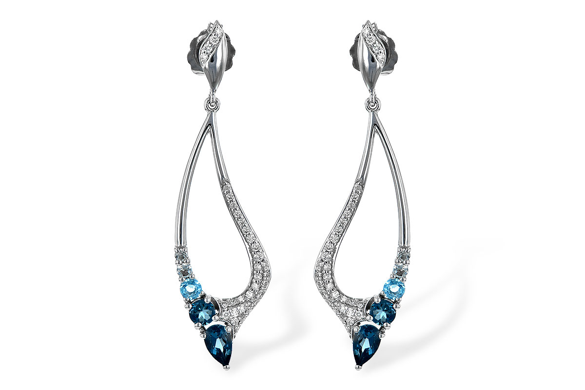 B244-06922: EARR .98 BLUE TOPAZ 1.25 TGW