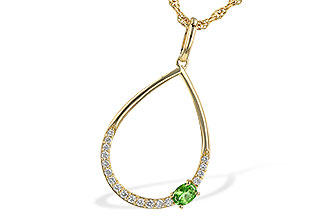 B244-98777: NECK .17 GREEN GARNET .26 TGW