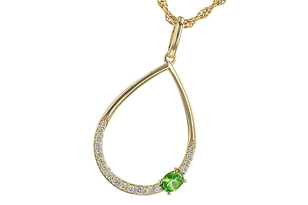 B244-98777: NECK .17 GREEN GARNET .26 TGW