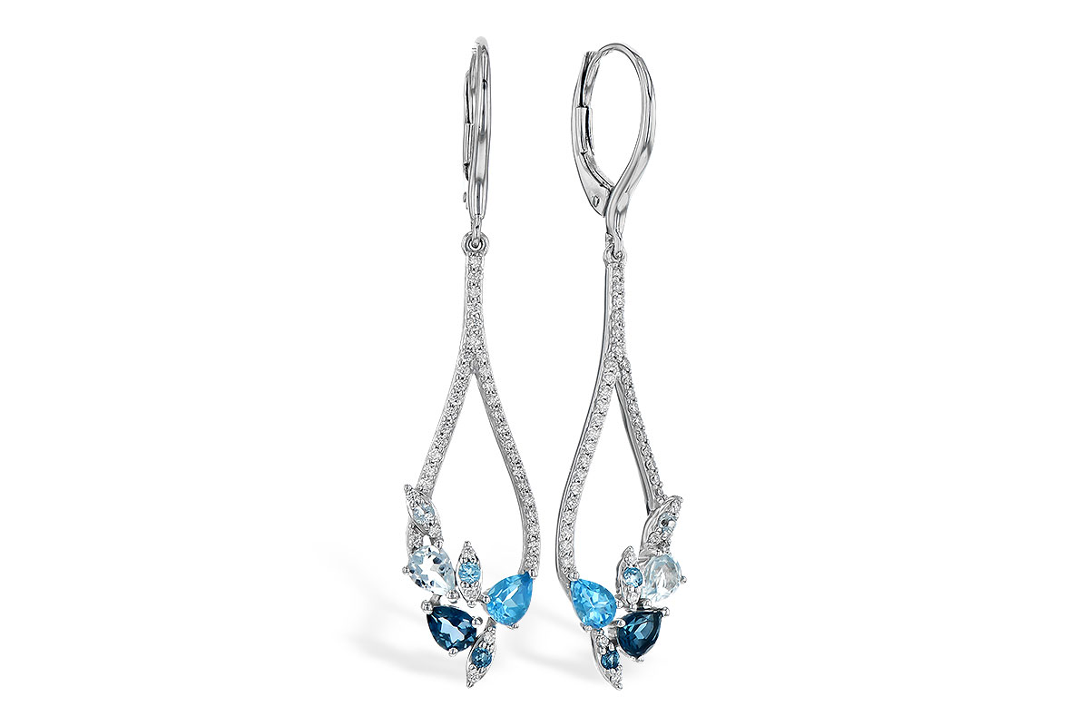 B327-67877: EARR 1.08 BLUE TOPAZ 1.35 TGW