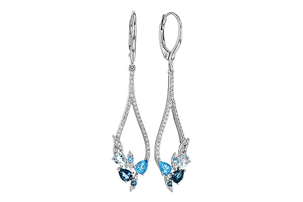 B327-67877: EARR 1.08 BLUE TOPAZ 1.35 TGW