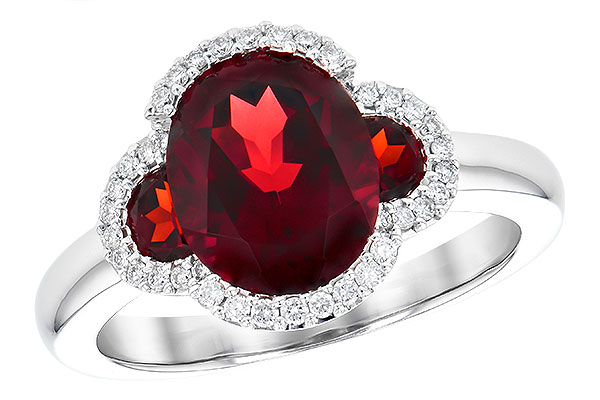 B327-70631: LDS RG 3.29 TW GARNET 3.45 TGW