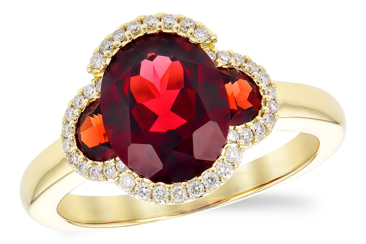 B327-70631: LDS RG 3.29 TW GARNET 3.45 TGW