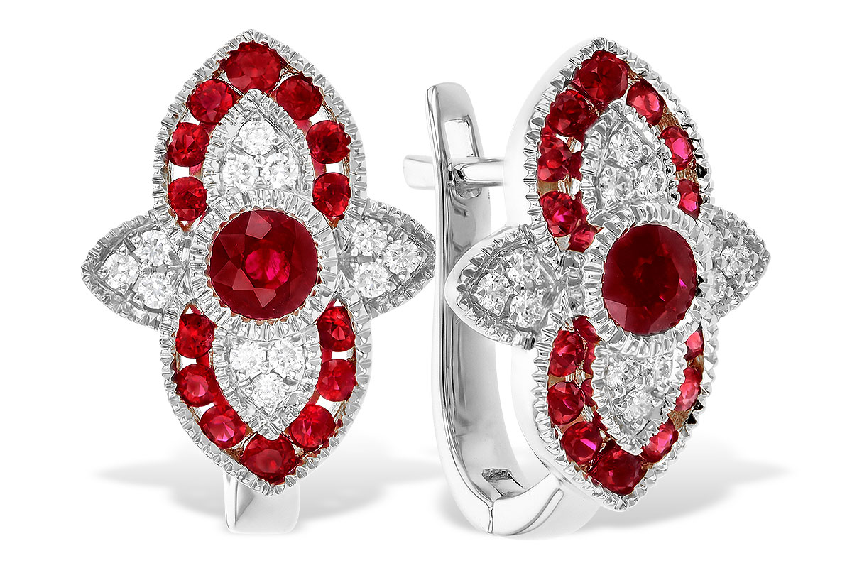 B328-55122: EARR .78 TW RUBY .90 TGW