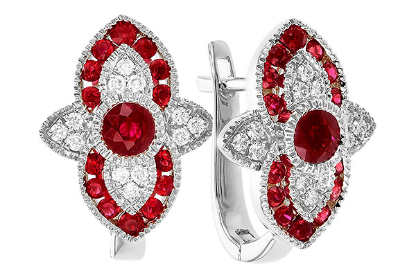 B328-55122: EARR .78 TW RUBY .90 TGW