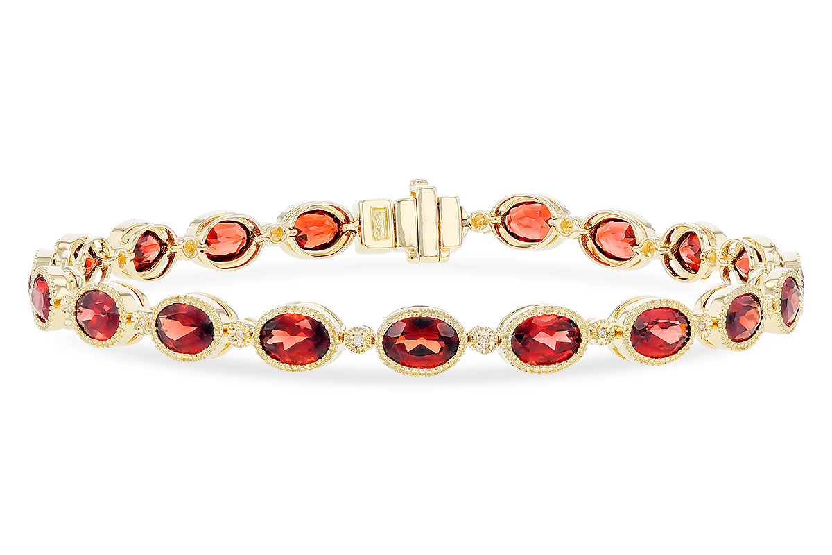 B328-56968: BRACELET 9.22 TW GARNET 9.26 TGW