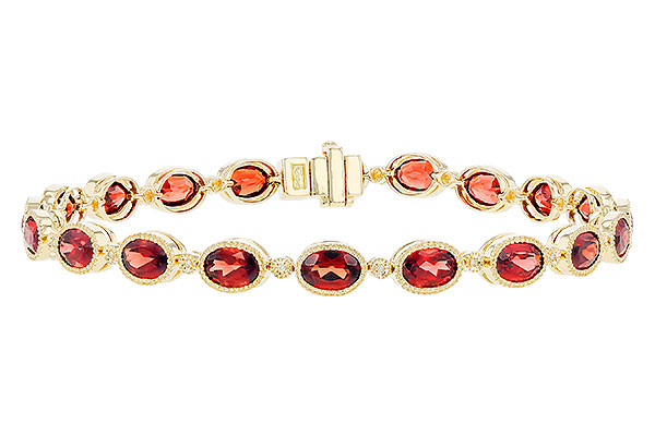 B328-56968: BRACELET 9.22 TW GARNET 9.26 TGW