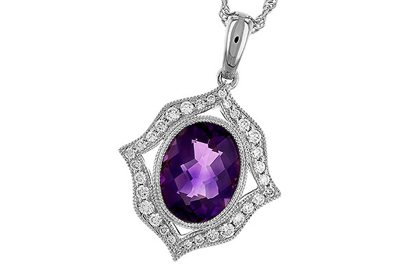 B328-61522: NECKLACE 1.52 AMETHYST 1.70 TGW (9x7 MM AMY)