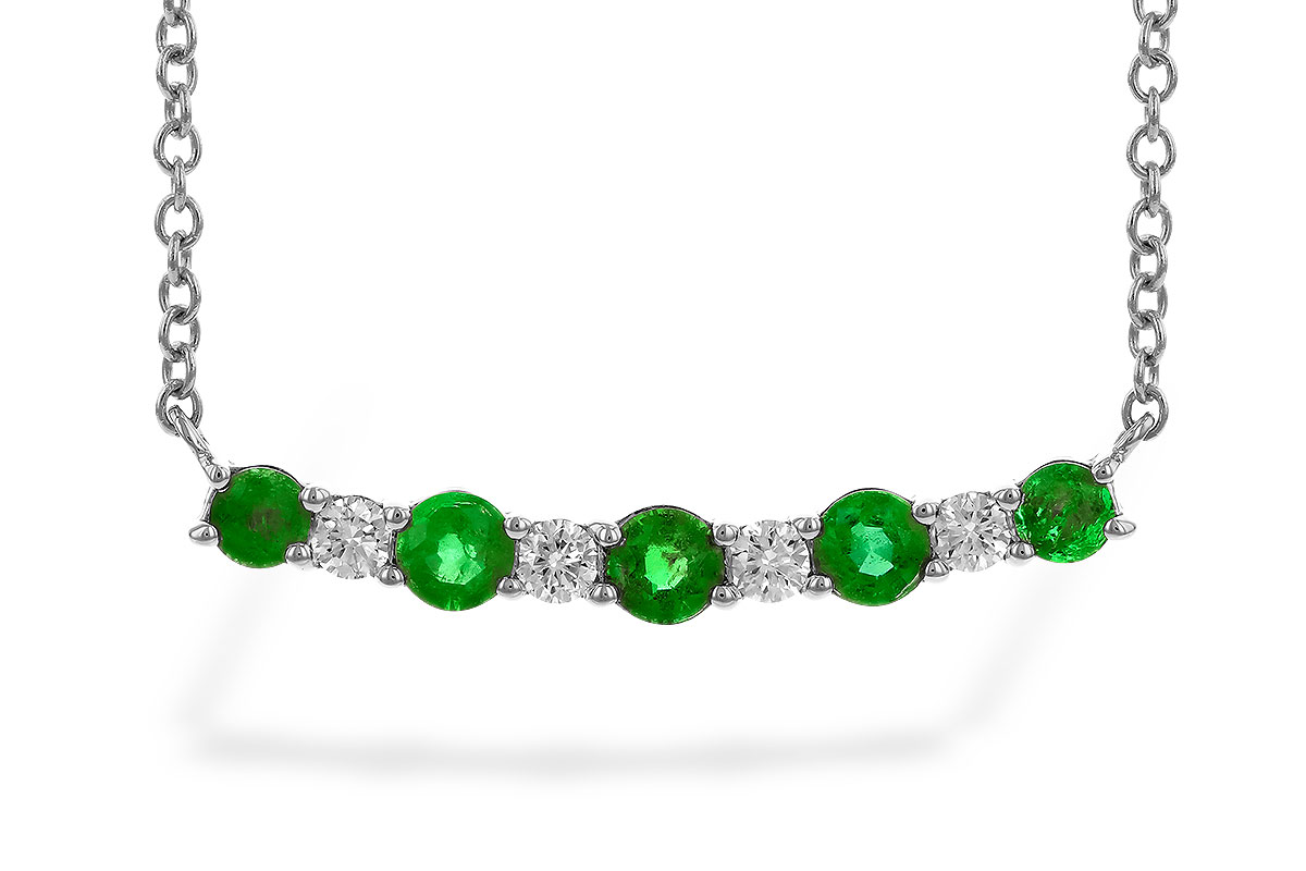 B328-62404: NECK .43 TW EMERALD .55 TGW