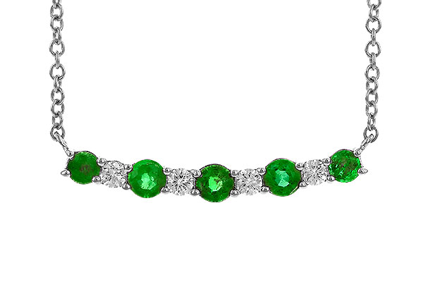 B328-62404: NECK .43 TW EMERALD .55 TGW